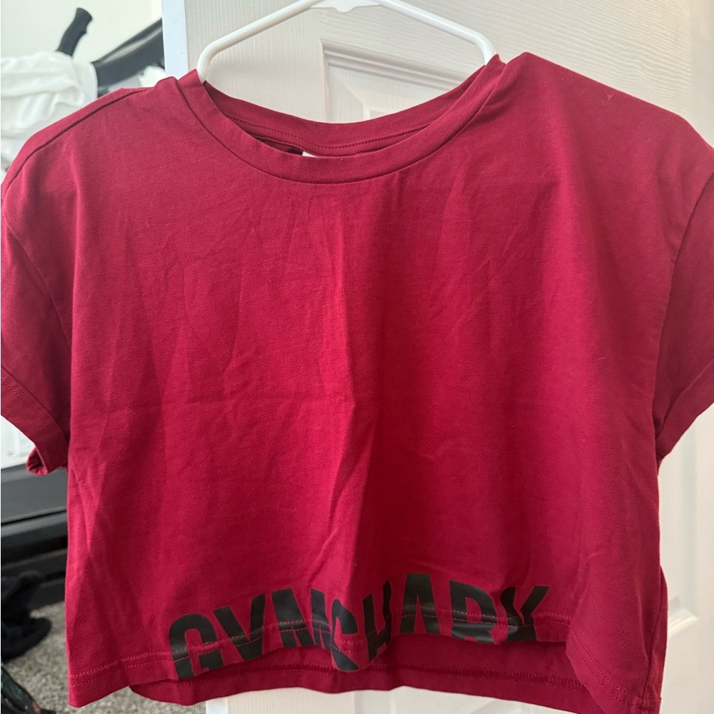 Gymshark Burgundy Crop Top